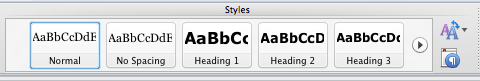 Microsoft Word 2011 for Mac Styles