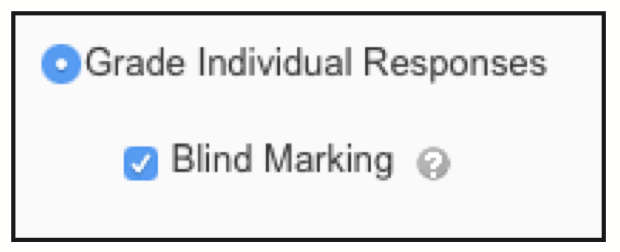 blind marking option in quizzes