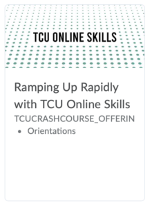 TCU Online Skills tile